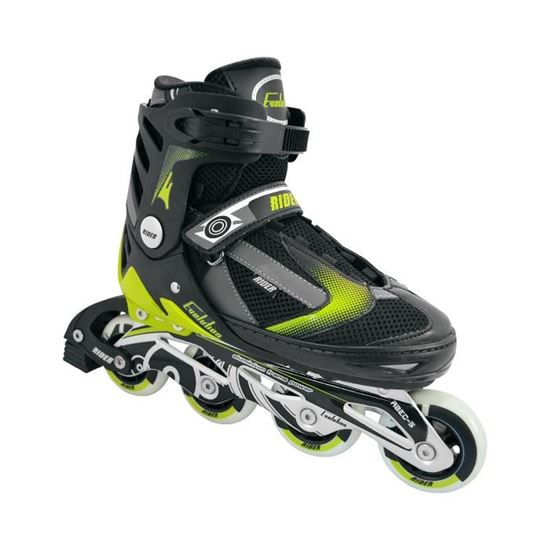 Imagen de Patines Rider Evolution Negro con Amarillo Talla 31-34