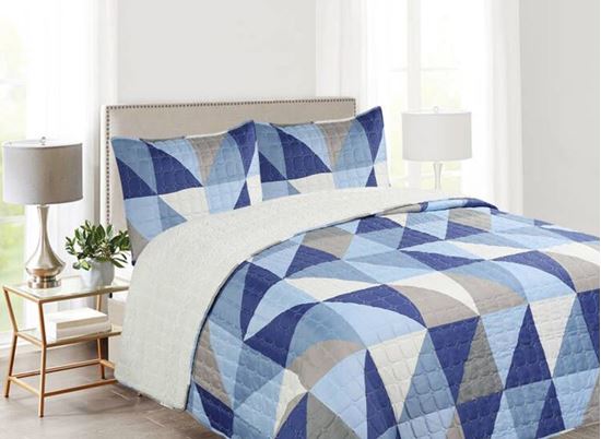 Imagen de Quilt Sherpa Da-Vinci Estampado Doral 2 plazas