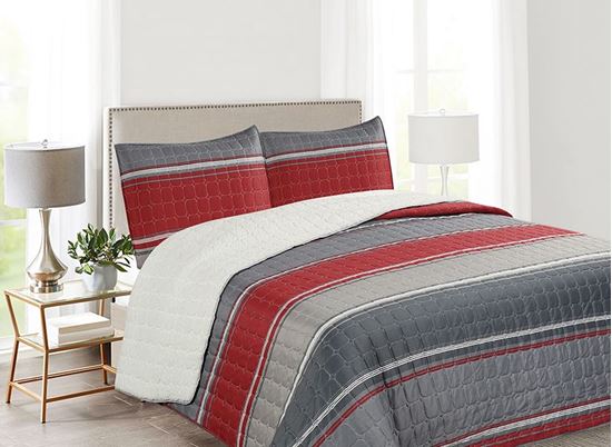 Imagen de Quilt Sherpa Da-Vinci Estampado Doral 2.5 plazas