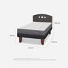 Imagen de Cama Europea Cic 1.5 Plazas Anatomic+Respaldo Gales Gris