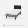 Imagen de Cama Europea Cic 1.5 plazas Excellence Plus+Respaldo Villarrica Negro